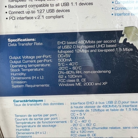 Dynex DX-UC104 (4-Port) USB 2.0 PCI Desktop Card Host Adapter NIB NEW - Picture 5 of 7